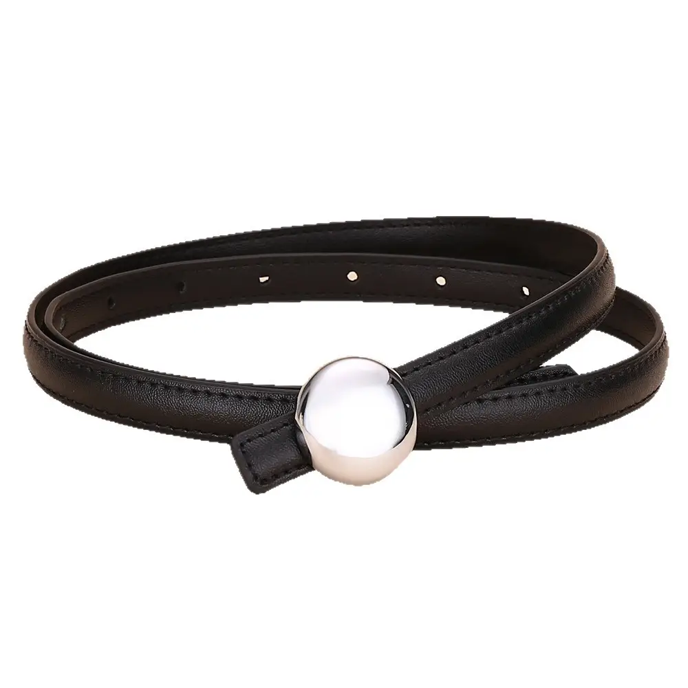 Women's Thin Leather Belt for Business Dress - Image 11