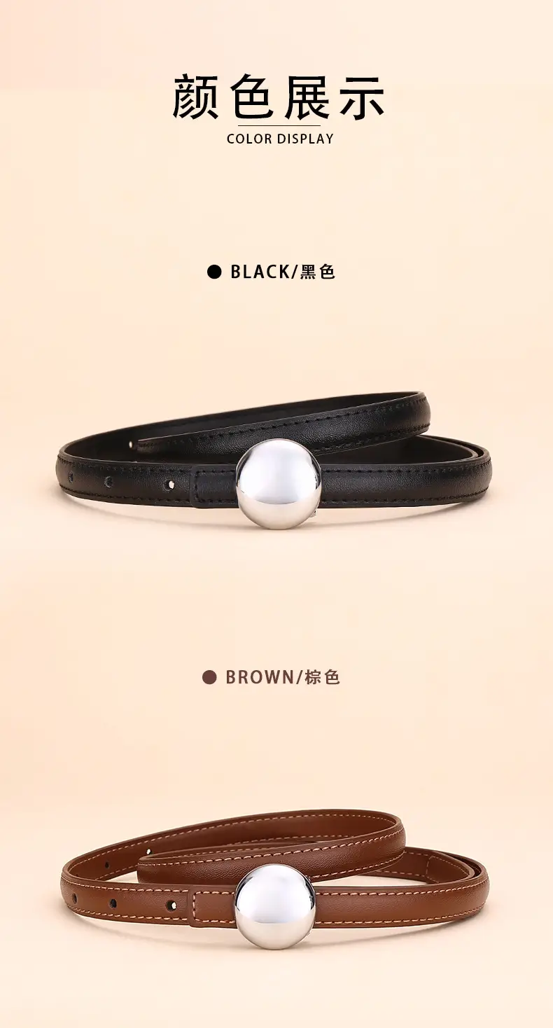 Women's Thin Leather Belt for Business Dress — feature 11