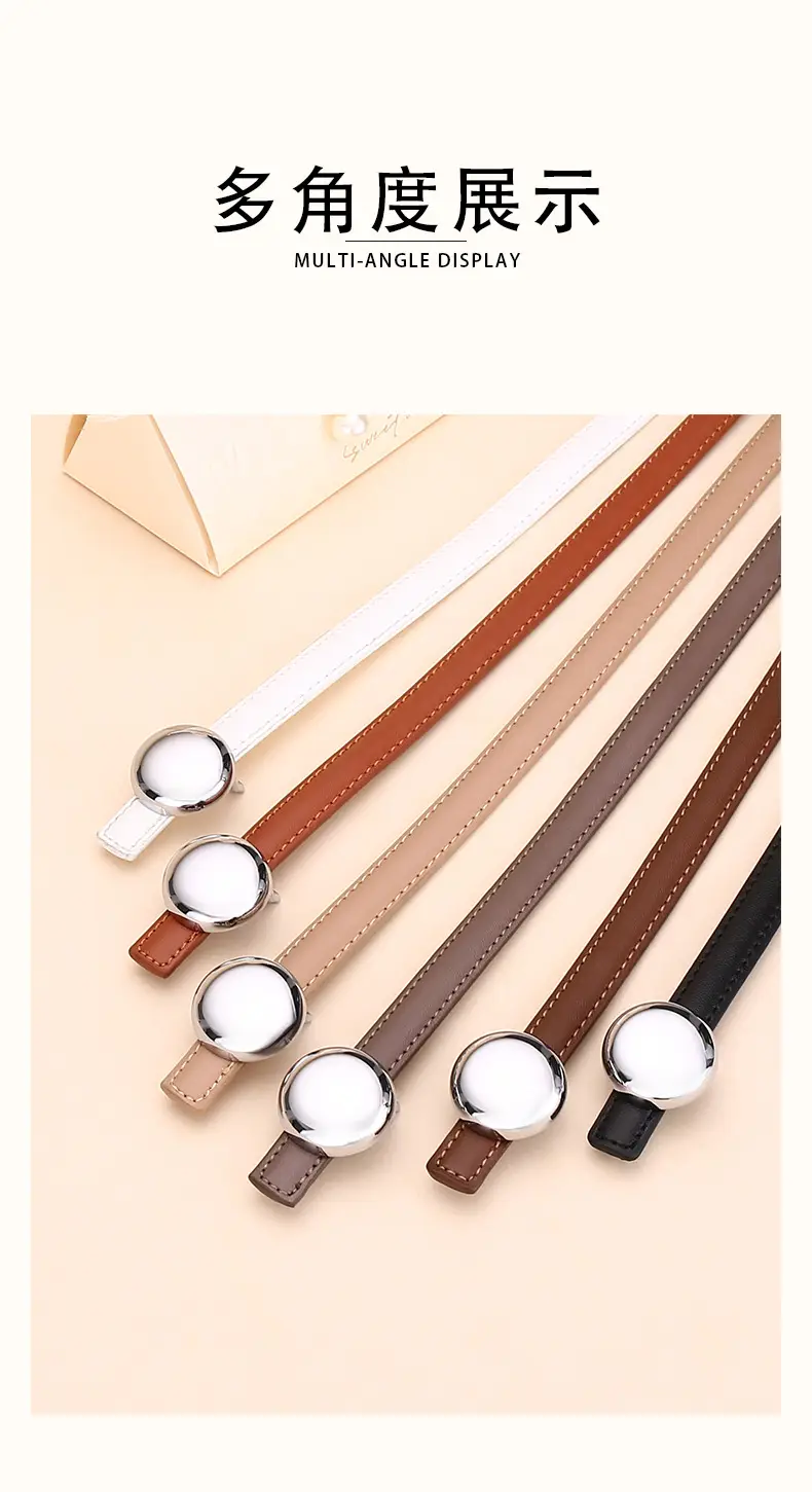 Women's Thin Leather Belt for Business Dress — feature 14
