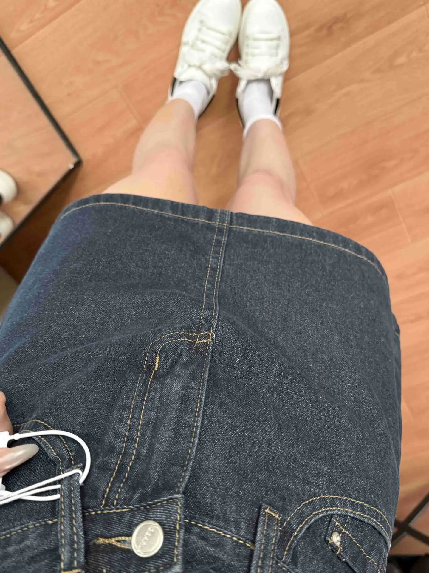 Dark Blue Hip-Hugging Denim Shorts for Women — feature 8