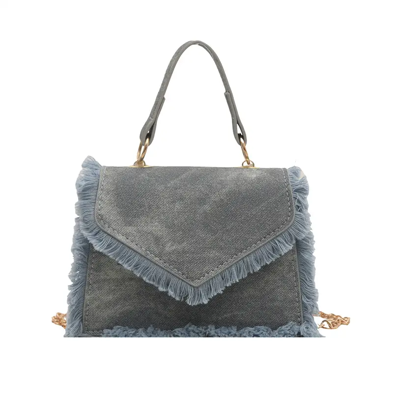 Blue Fringed Square Handbag for Women 2025 - Image 8