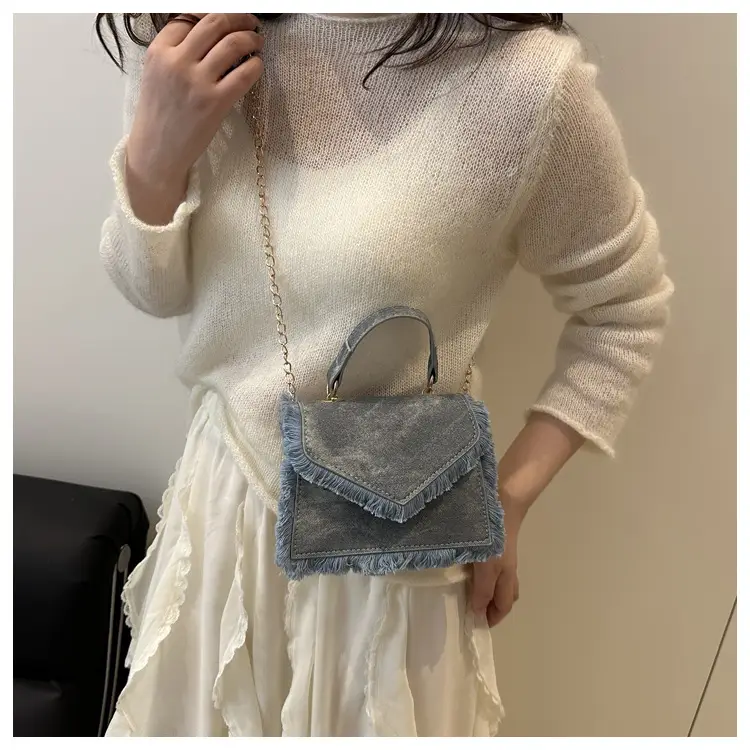 Blue Fringed Square Handbag for Women 2025 — feature 14