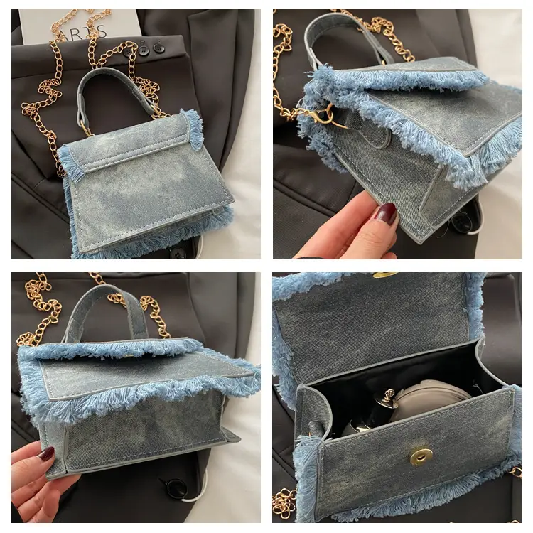 Blue Fringed Square Handbag for Women 2025 — feature 8