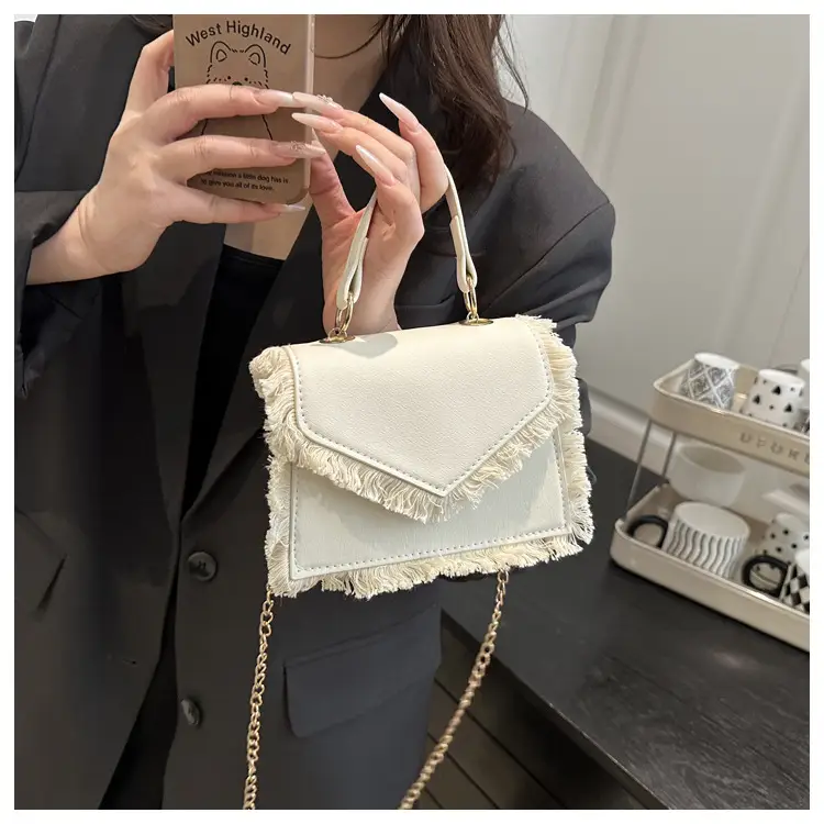 Blue Fringed Square Handbag for Women 2025 — feature 9