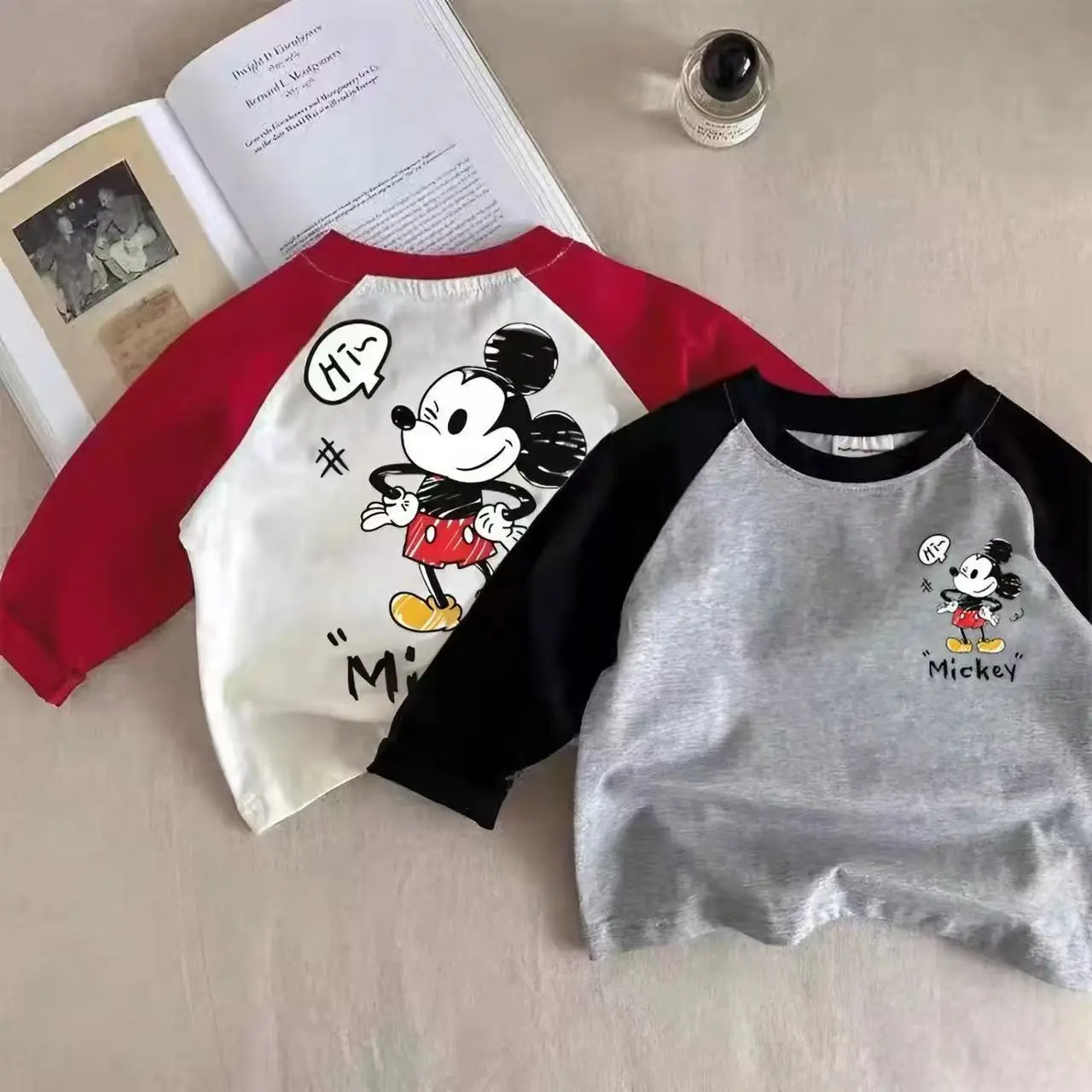 Girls Mickey T-Shirt Cotton Spring Autumn New Kids