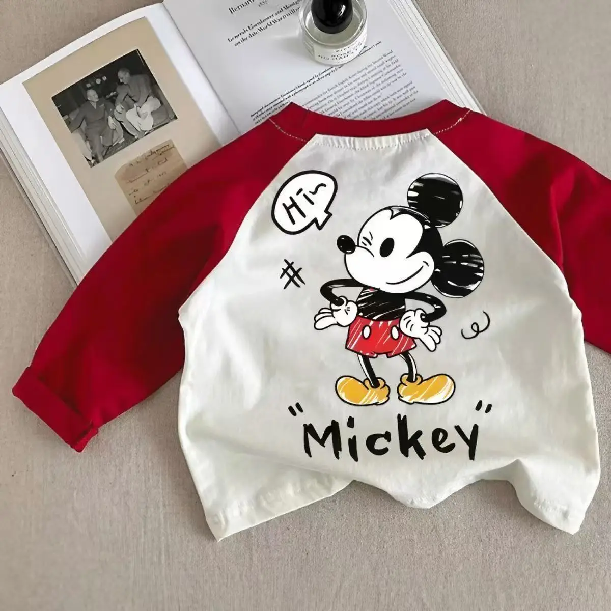 Girls Mickey T-Shirt Cotton Spring Autumn New Kids