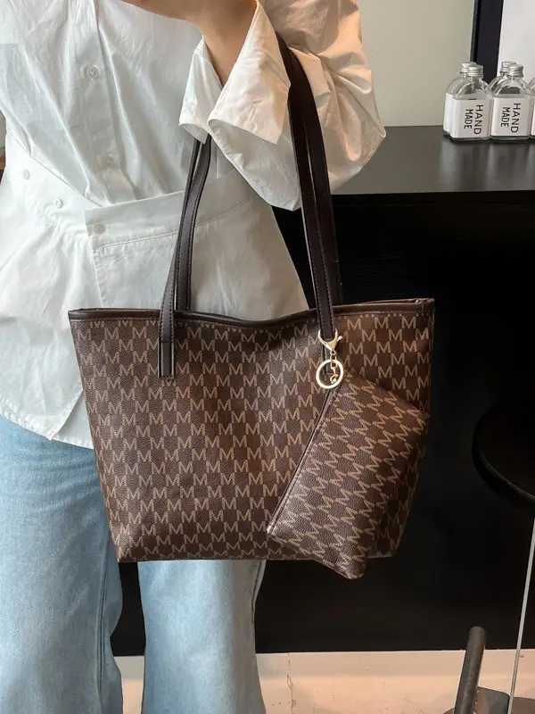 Women's Large Capacity Brown GG Shoulder Bag 2025 - Image 5