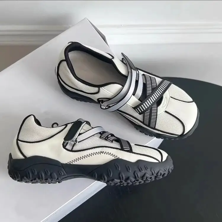 Women's Korean Style Sports Shoes White Mesh 2025