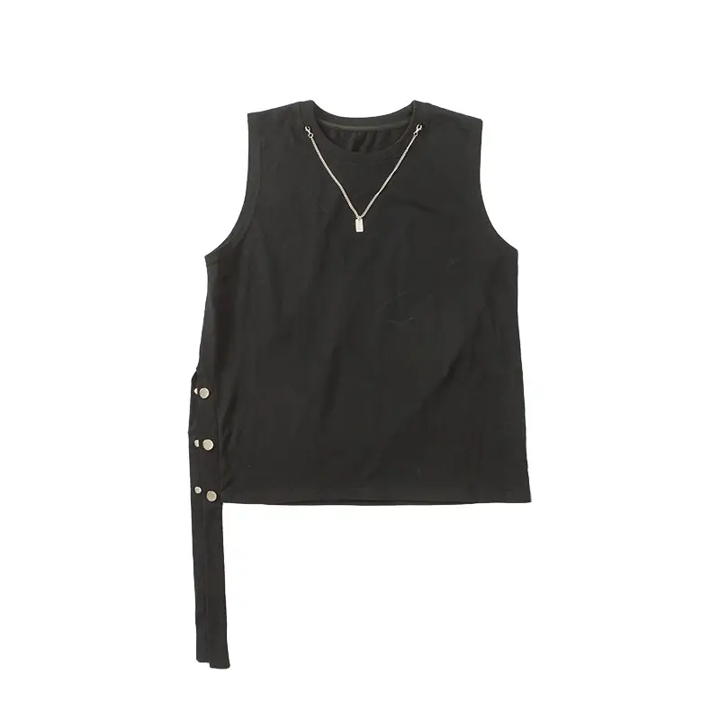 Summer Sleeveless Vest for Boys Black Cotton Cool Outfit - Image 5
