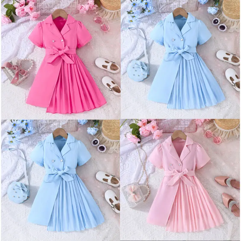 2021 European and American Cross-Border New Fashion Dress with Chiffon Belt Suit Puff Sleeve Dress Manufacturer - Image 6
