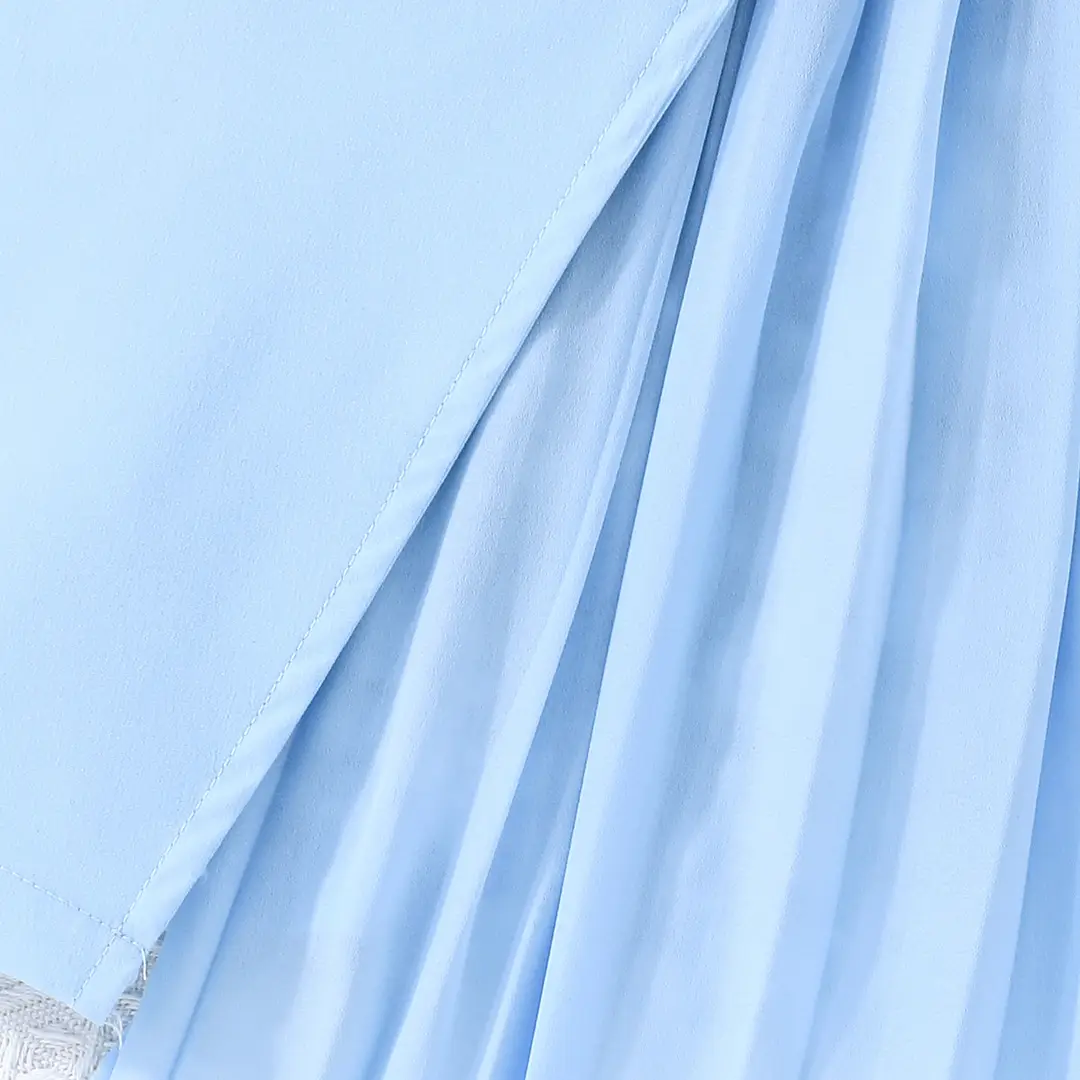 2021 European and American Cross-Border New Fashion Dress with Chiffon Belt Suit Puff Sleeve Dress Manufacturer — feature 13