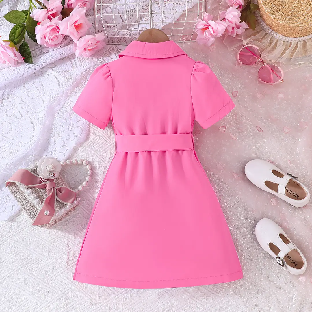 2021 European and American Cross-Border New Fashion Dress with Chiffon Belt Suit Puff Sleeve Dress Manufacturer — feature 21