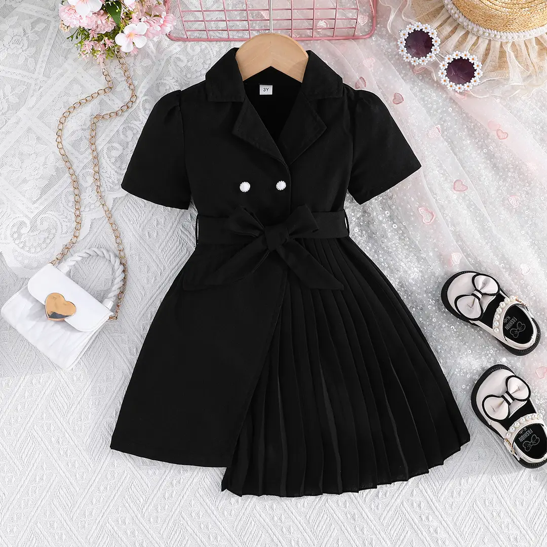 2021 European and American Cross-Border New Fashion Dress with Chiffon Belt Suit Puff Sleeve Dress Manufacturer — feature 23