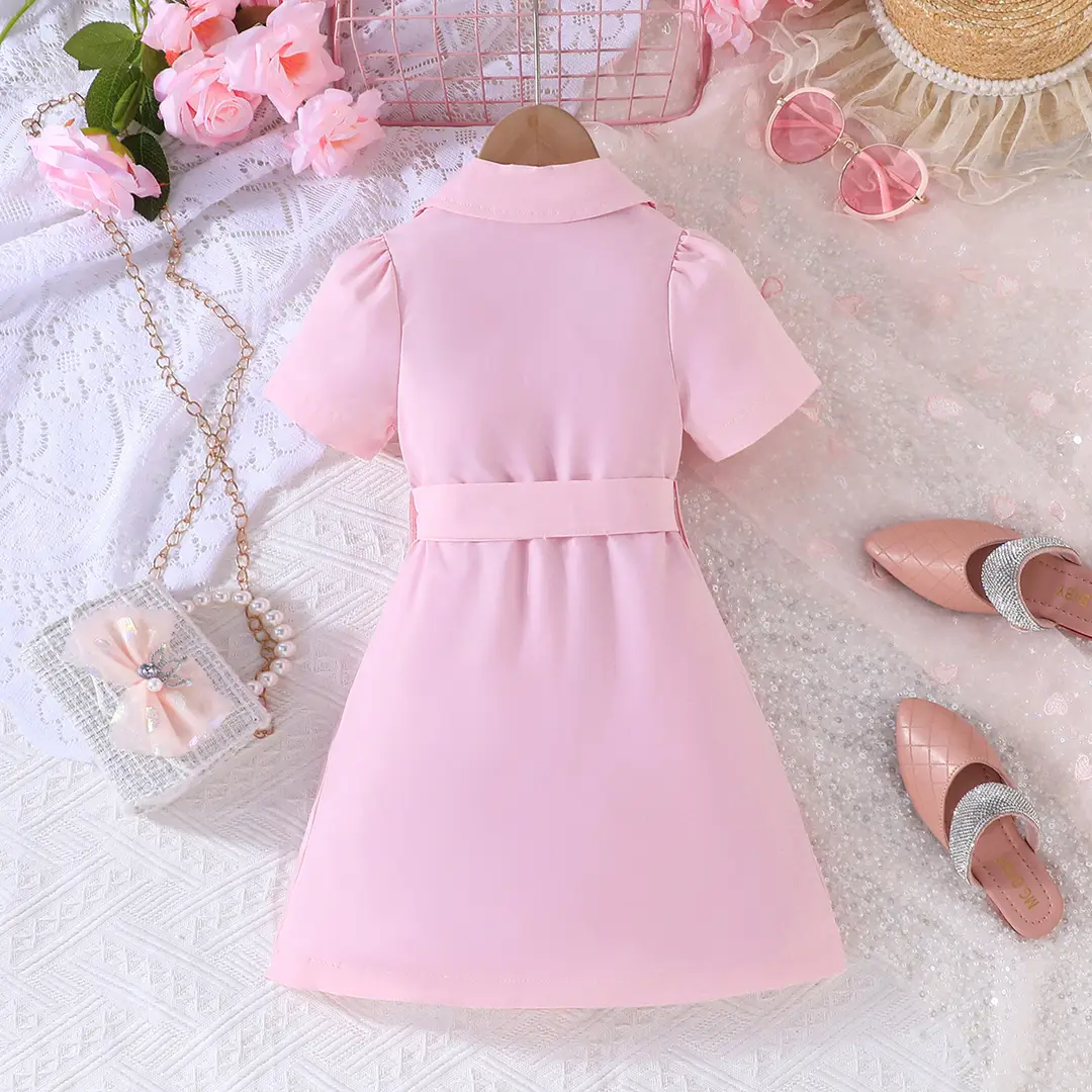 2021 European and American Cross-Border New Fashion Dress with Chiffon Belt Suit Puff Sleeve Dress Manufacturer — feature 7