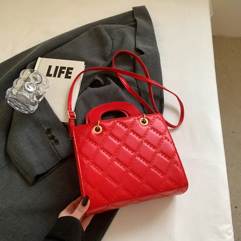 Orange Quilted Handbag Women's 2025 Trendy - Image 2