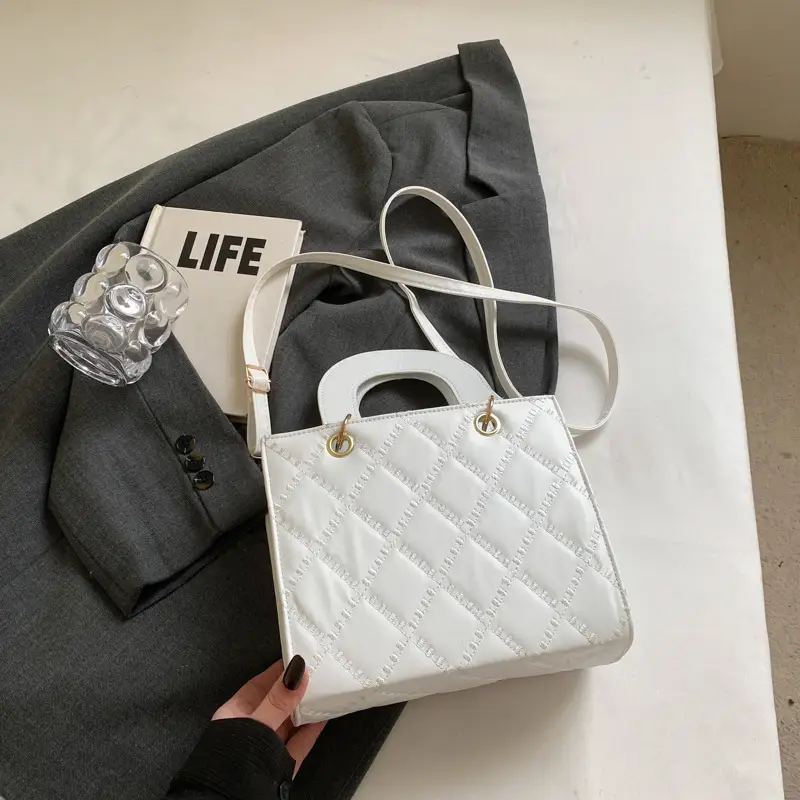 Orange Quilted Handbag Women's 2025 Trendy - Image 3