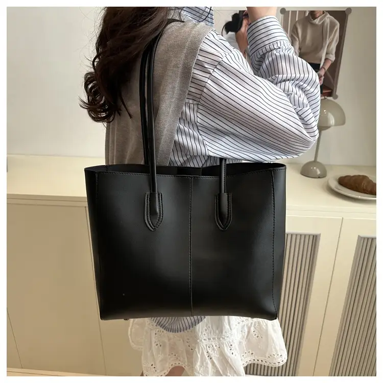 Women Retro Tote Bag Brown Leather Large Capacity — feature 12