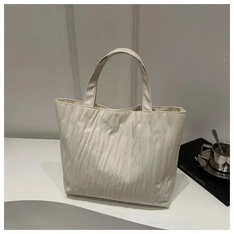 Women Retro Tote Bag Brown Leather Large Capacity - Image 2