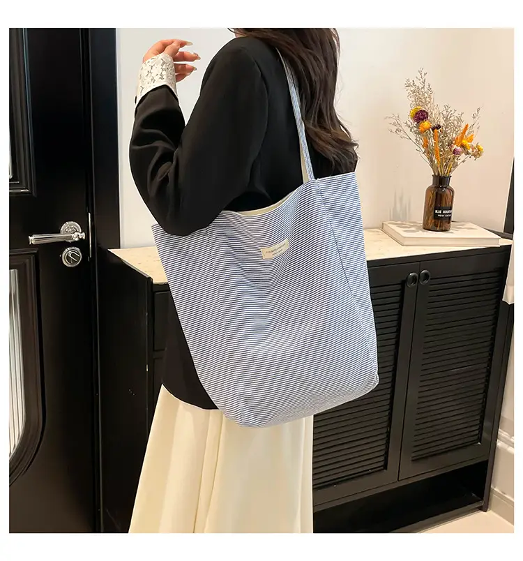 Crème Glacé Canvas Shoulder Bag Large Capacity — feature 31