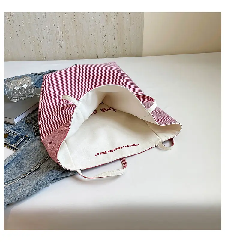 Crème Glacé Canvas Shoulder Bag Large Capacity — feature 37