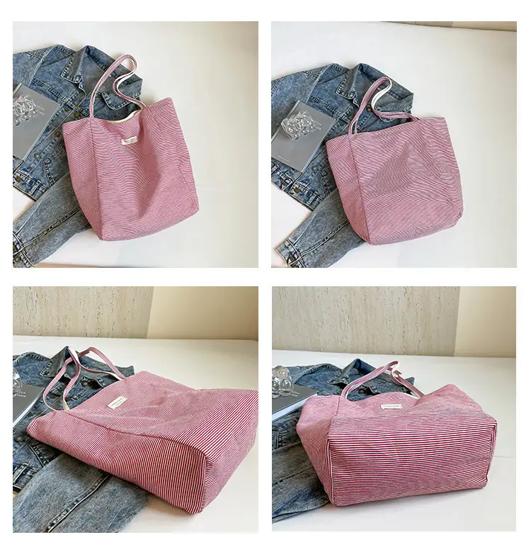 Crème Glacé Canvas Shoulder Bag Large Capacity — feature 9
