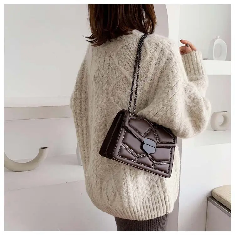 Black Crossbody Bag with Chain Strap for Women — feature 16