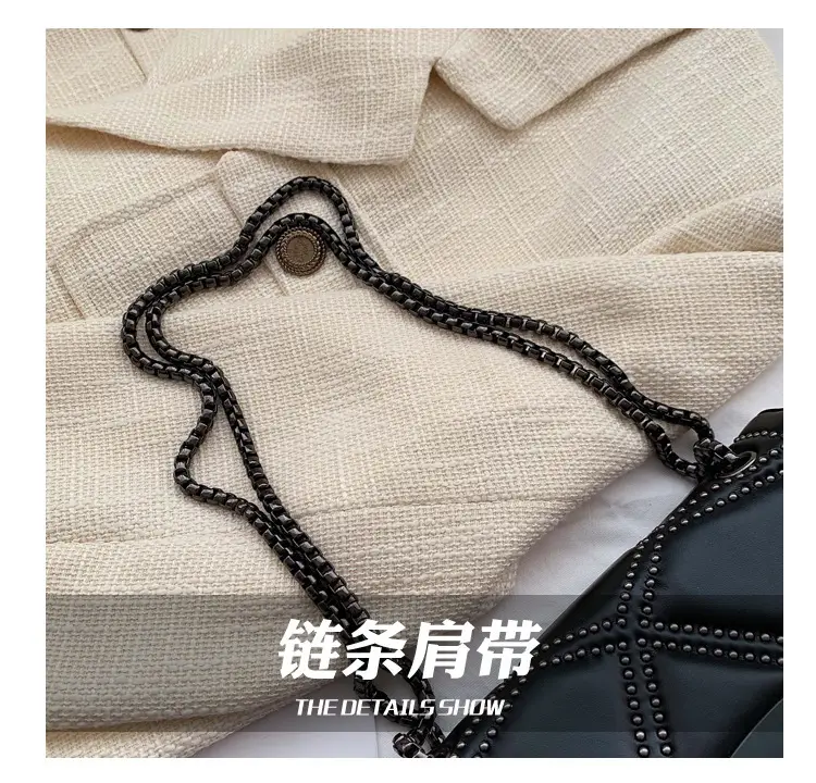 Black Crossbody Bag with Chain Strap for Women — feature 5