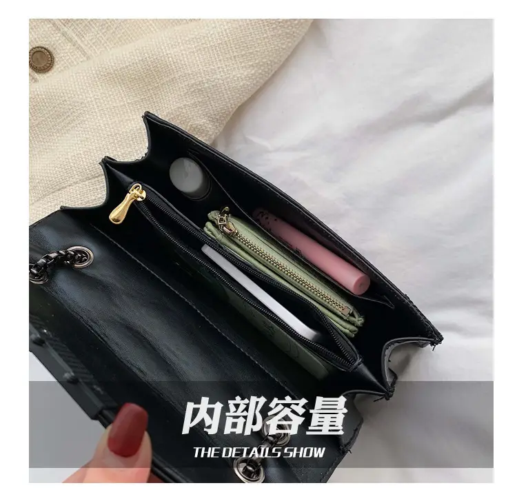 Black Crossbody Bag with Chain Strap for Women — feature 7