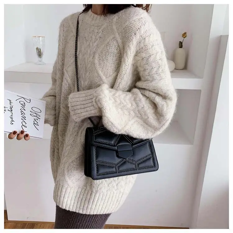Black Crossbody Bag with Chain Strap for Women — feature 9