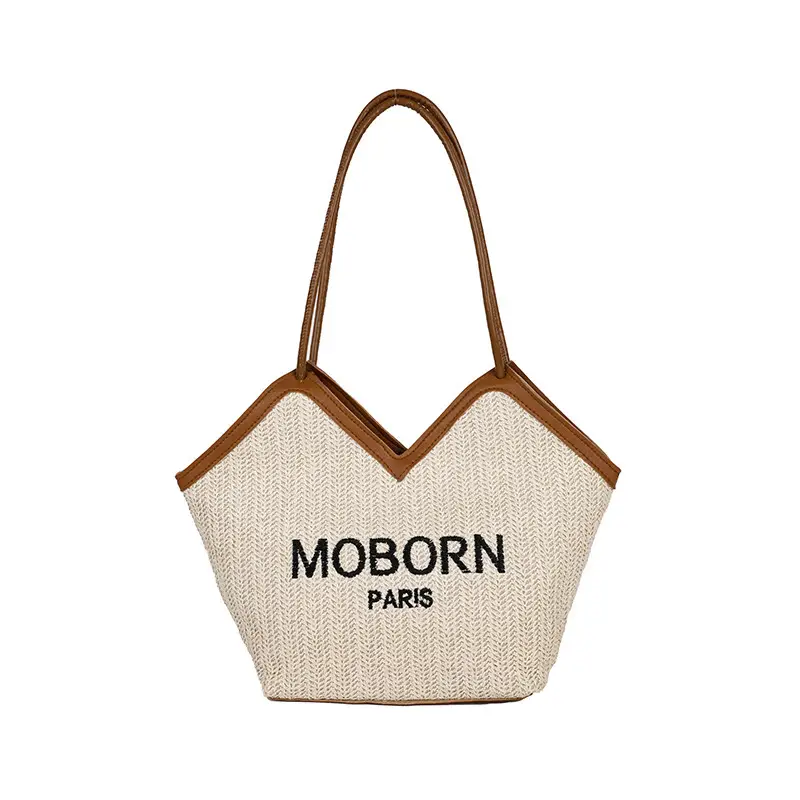 2025 Straw Woven Shoulder Bags with Lettering