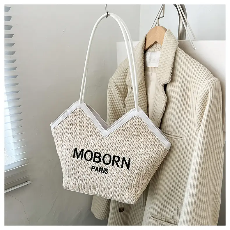 2025 Straw Woven Shoulder Bags with Lettering — feature 18