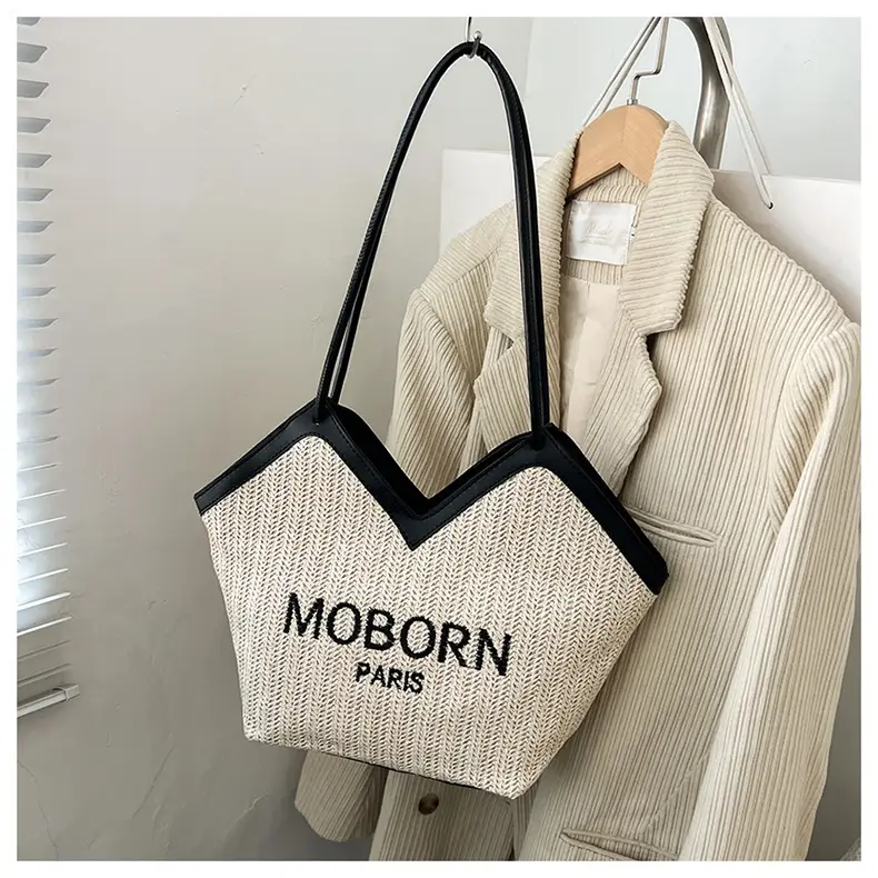 2025 Straw Woven Shoulder Bags with Lettering — feature 19