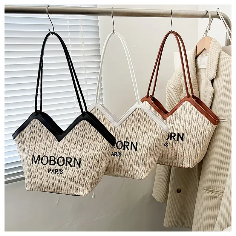 2025 Straw Woven Shoulder Bags with Lettering — feature 21