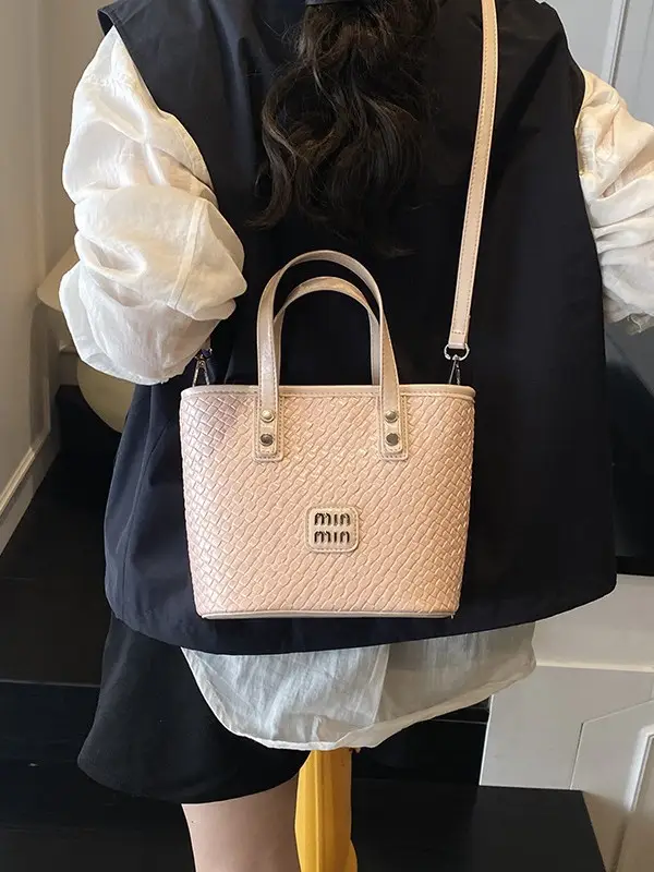 Women Woven Handbag Bucket Bag 2025 New Trendy Fashion - Image 6