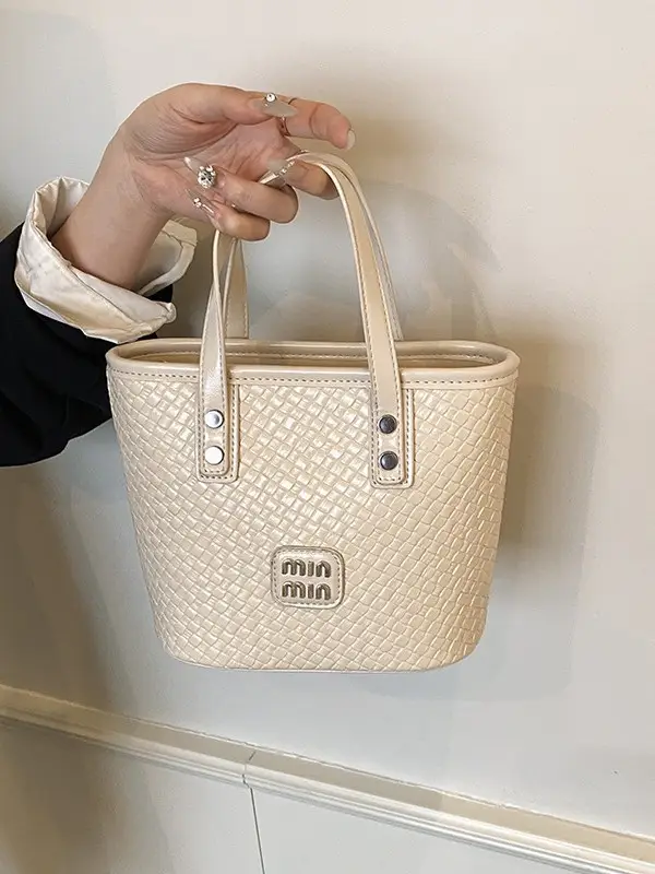 Women Woven Handbag Bucket Bag 2025 New Trendy Fashion - Image 7