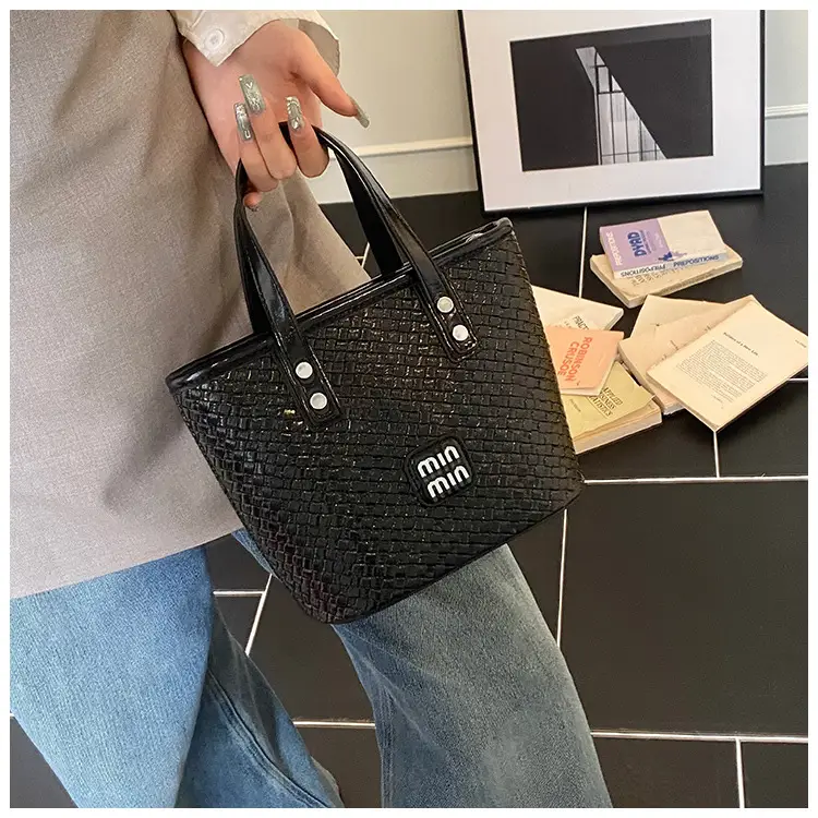 Women Woven Handbag Bucket Bag 2025 New Trendy Fashion — feature 33