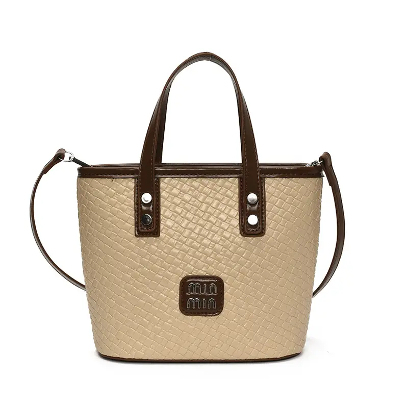 Women Woven Handbag Bucket Bag 2025 New Trendy Fashion - Image 2