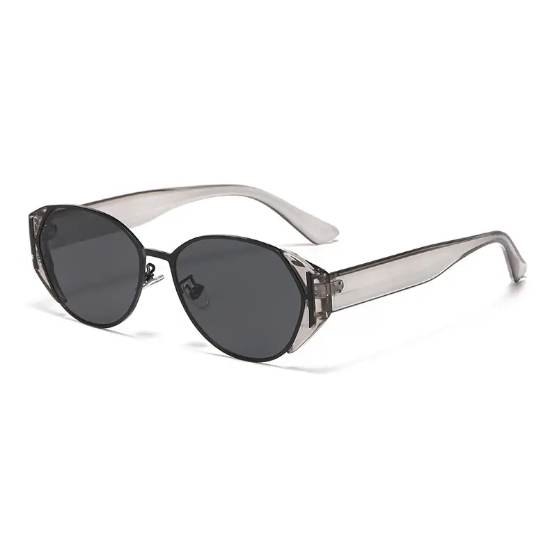 2025 Ice Cube Cat Eye Sunglasses Mirror Anti-UV Black - Image 8