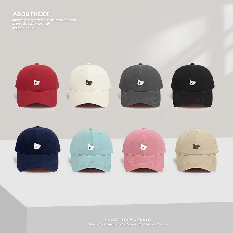 Japanese Style Vintage Puppy Cap Women's Korean Style Big Head Face Showy Couple's Cap Wide Brim All-match - Image 10