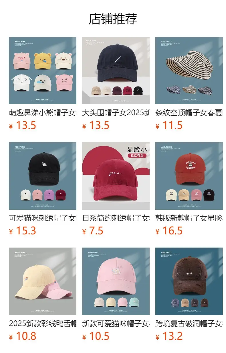 Japanese Style Vintage Puppy Cap Women's Korean Style Big Head Face Showy Couple's Cap Wide Brim All-match — feature 1
