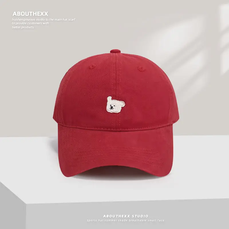 Japanese Style Vintage Puppy Cap Women's Korean Style Big Head Face Showy Couple's Cap Wide Brim All-match - Image 4