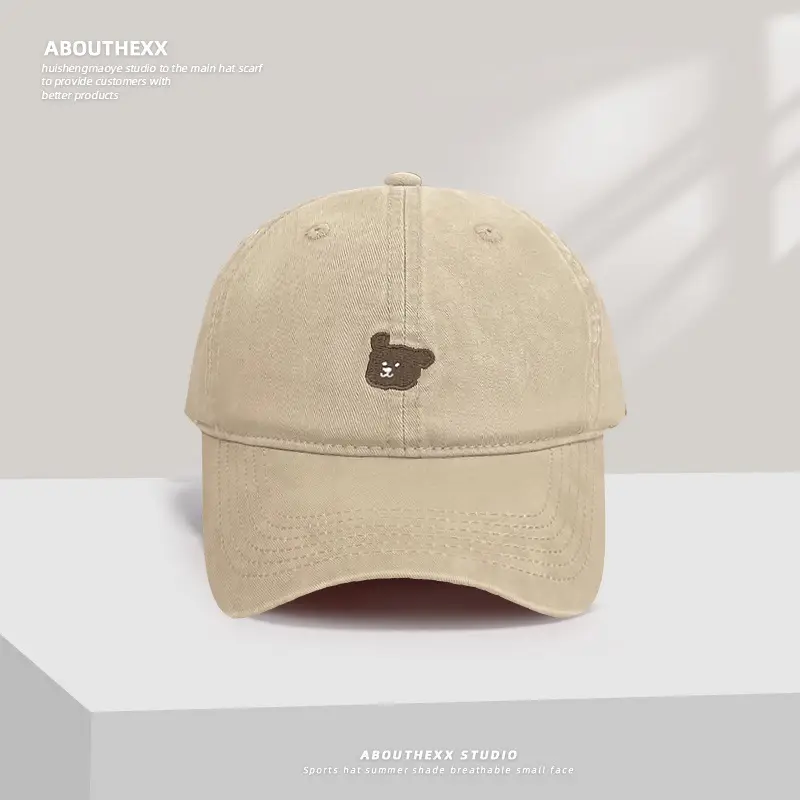 Japanese Style Vintage Puppy Cap Women's Korean Style Big Head Face Showy Couple's Cap Wide Brim All-match - Image 6