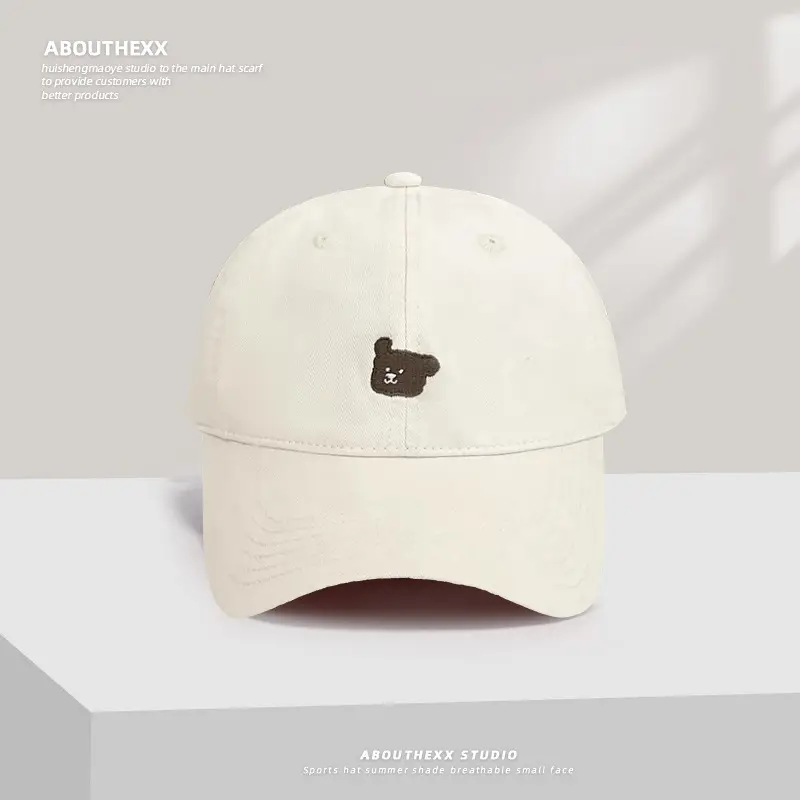 Japanese Style Vintage Puppy Cap Women's Korean Style Big Head Face Showy Couple's Cap Wide Brim All-match - Image 7