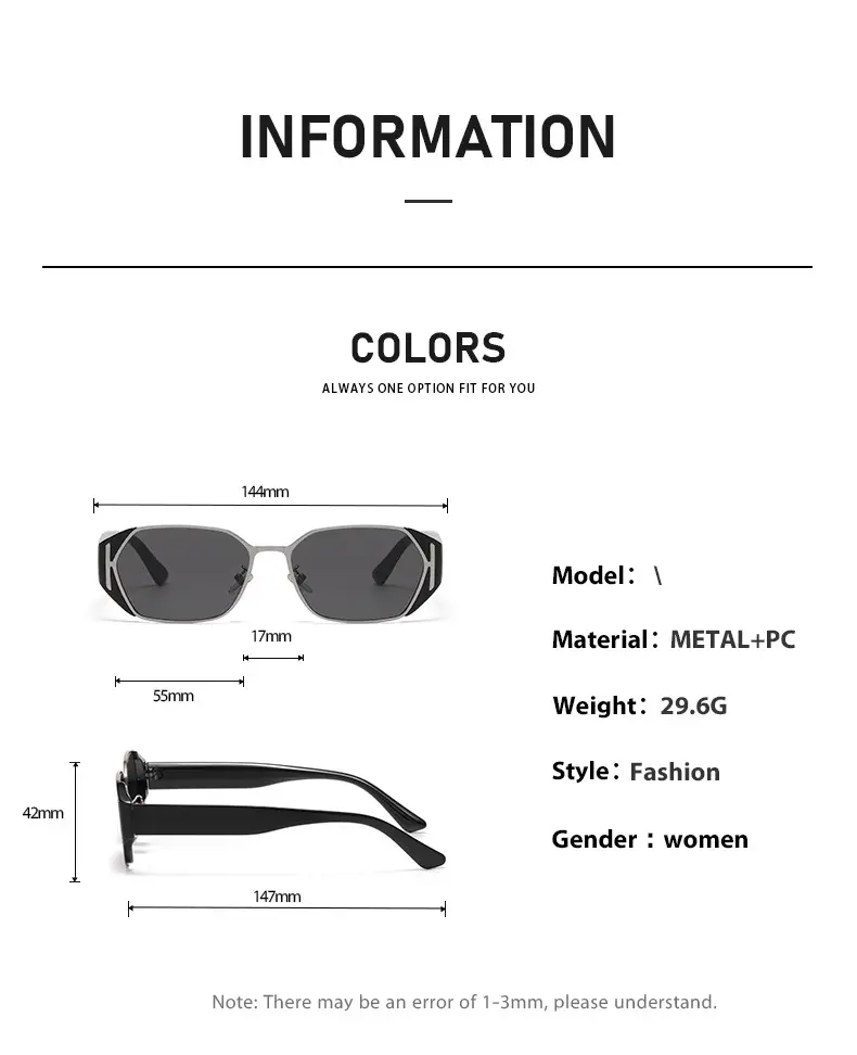 Retro Ice Cube Sunglasses Women Square Face Anti-UV — feature 12