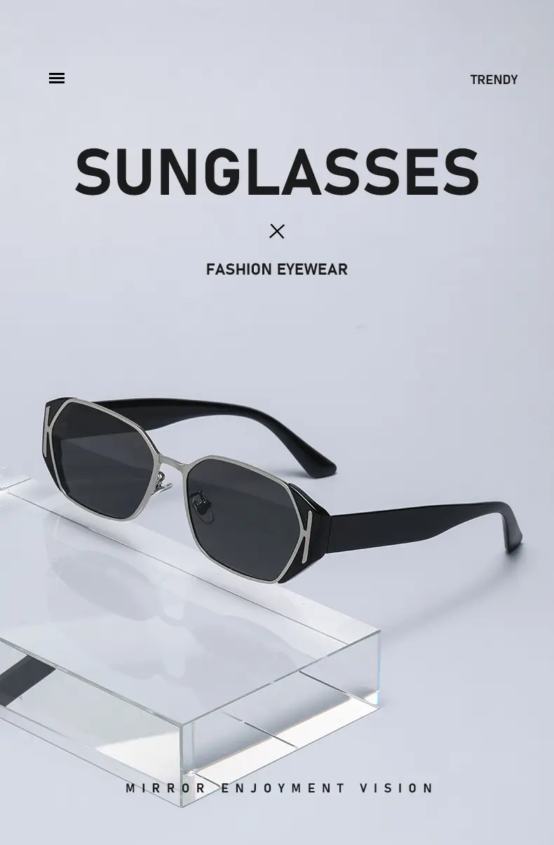 Retro Ice Cube Sunglasses Women Square Face Anti-UV — feature 9