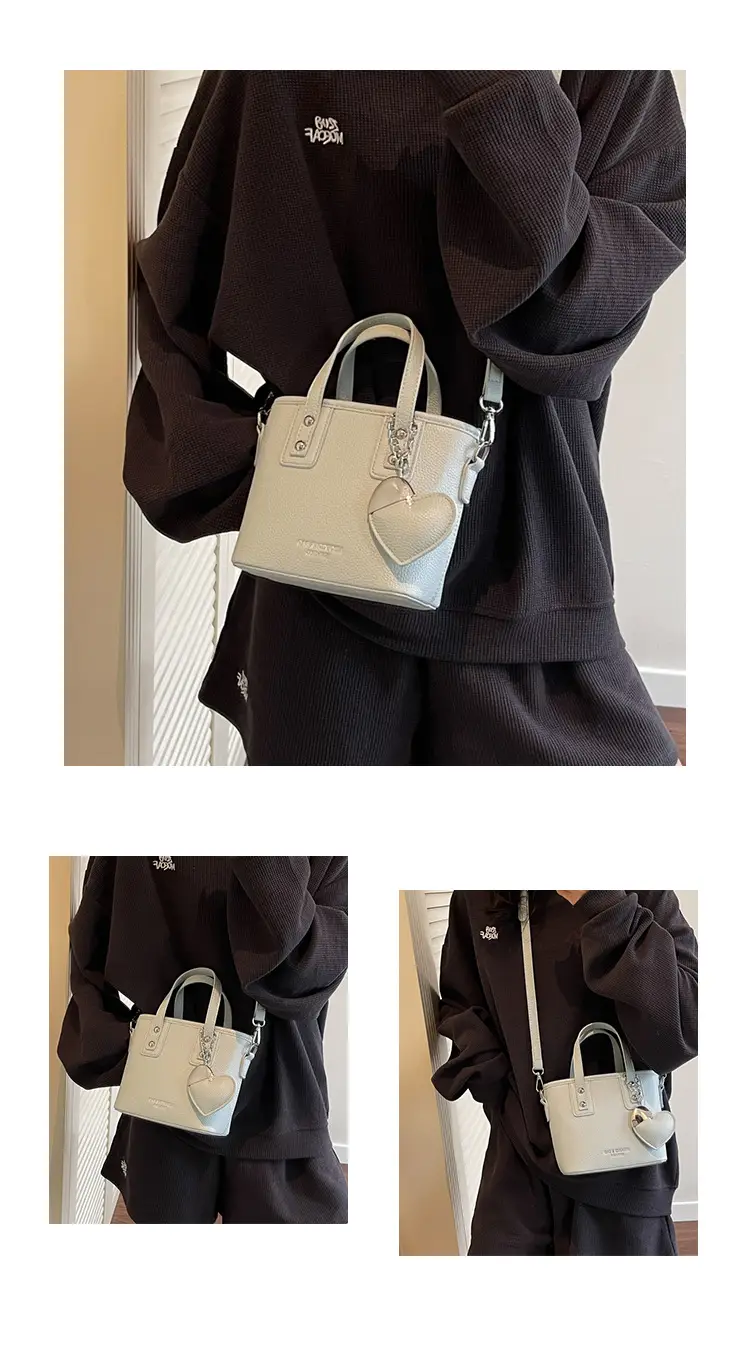 Women's Yellow Leather Bucket Bag with Shoulder Crossbody Strap — feature 16