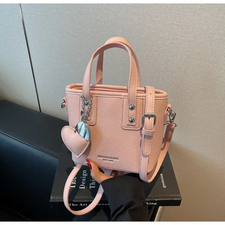 Women's Yellow Leather Bucket Bag with Shoulder Crossbody Strap — feature 41