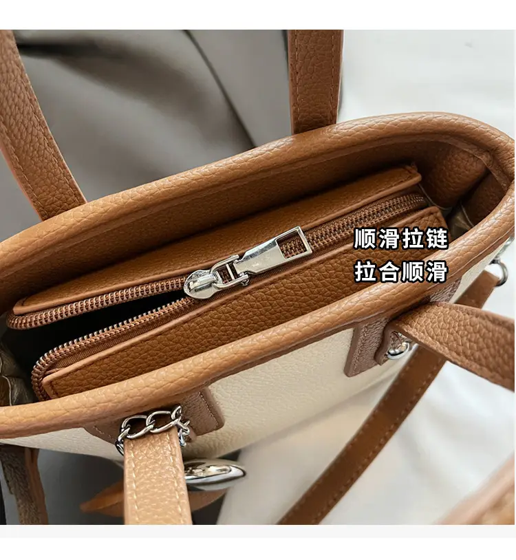 Women's Yellow Leather Bucket Bag with Shoulder Crossbody Strap — feature 8