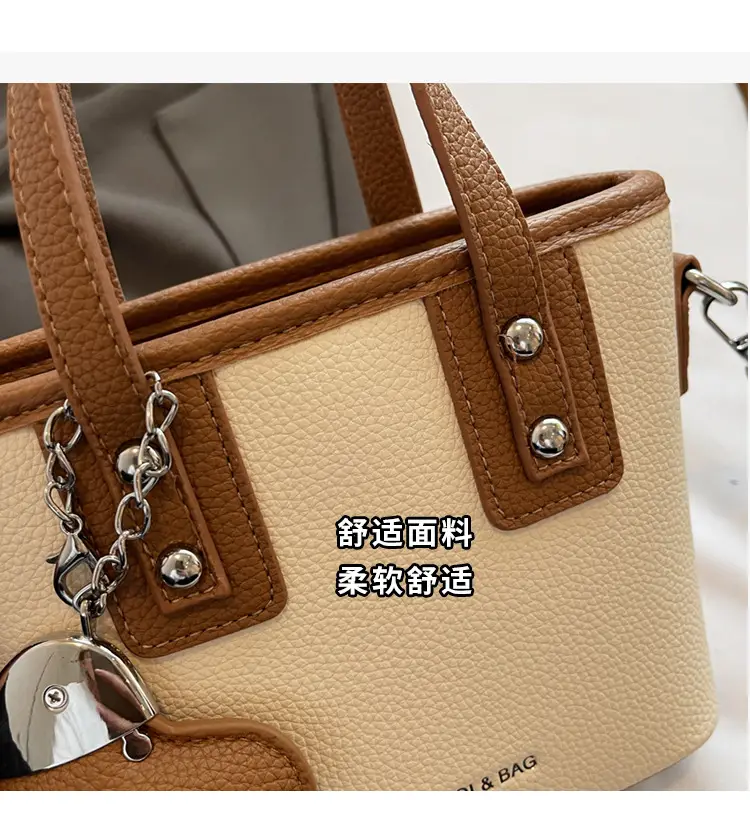 Women's Yellow Leather Bucket Bag with Shoulder Crossbody Strap — feature 9