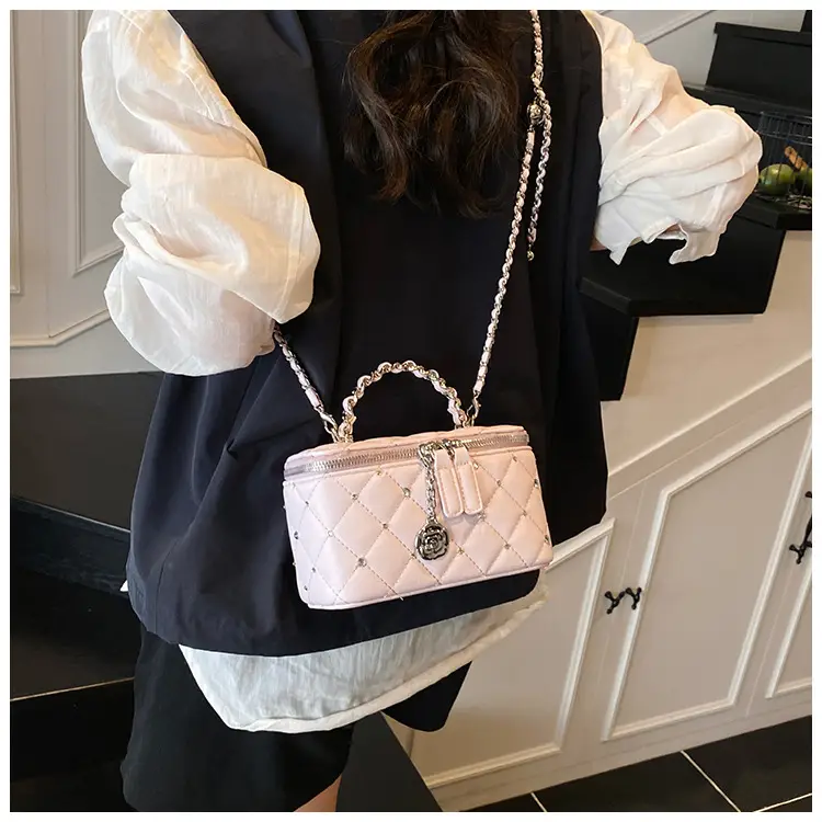 Diamond Studded French Style Mini Crossbody Bag — feature 14